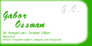 gabor ossman business card